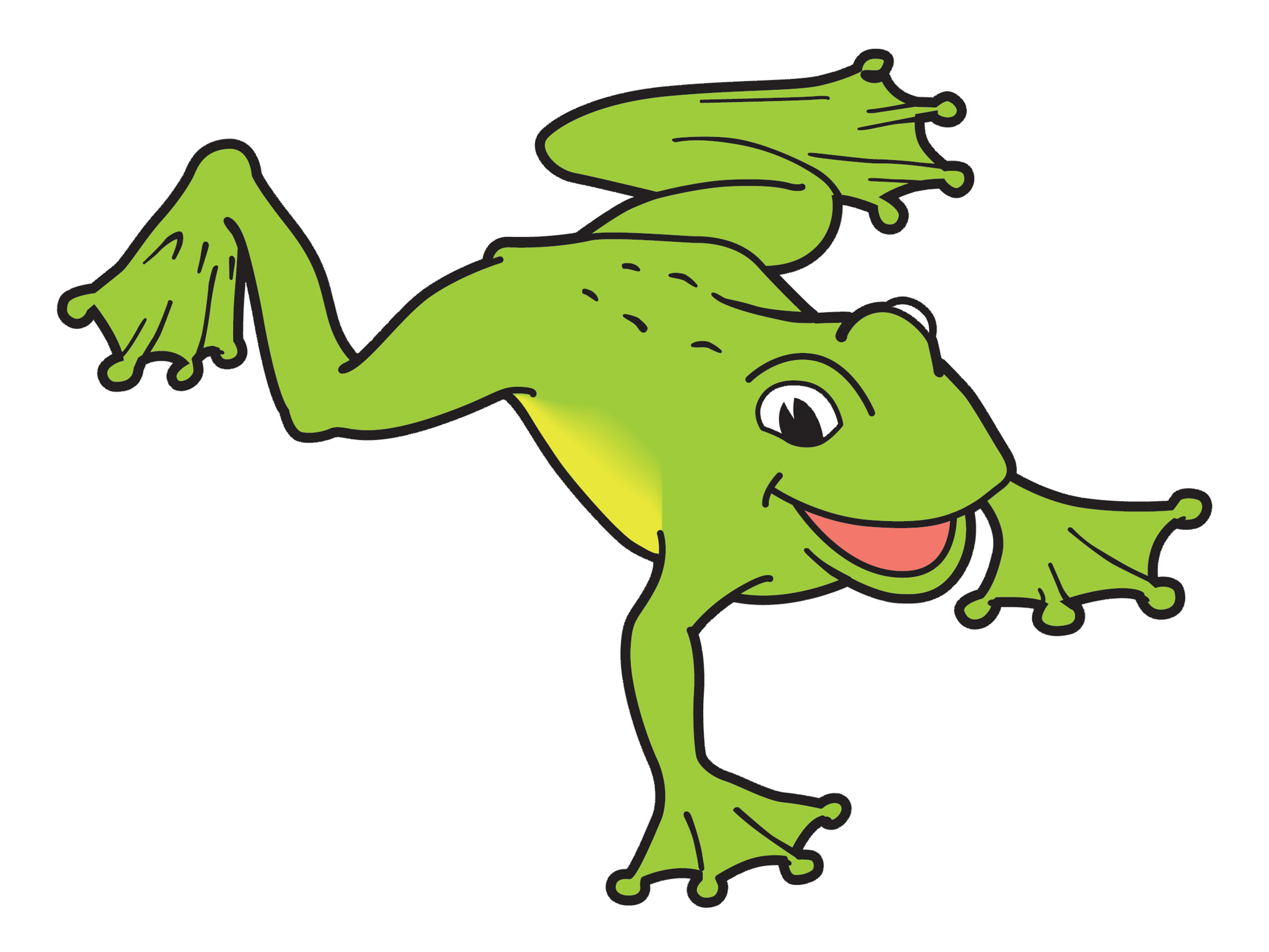 clipart swimming frog