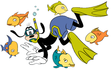 Swim cartoon character with. Goofy clipart swimming