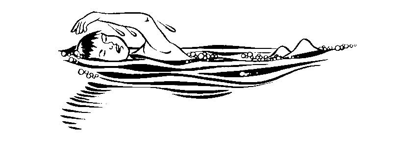 clipart swimming line art