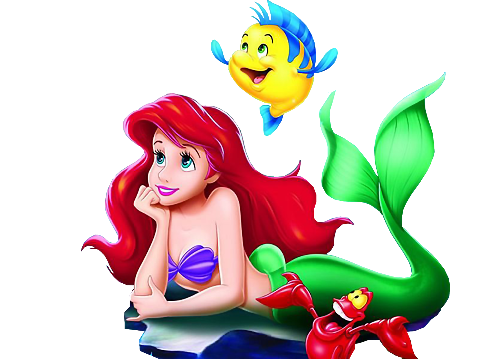 clipart swimming little mermaid
