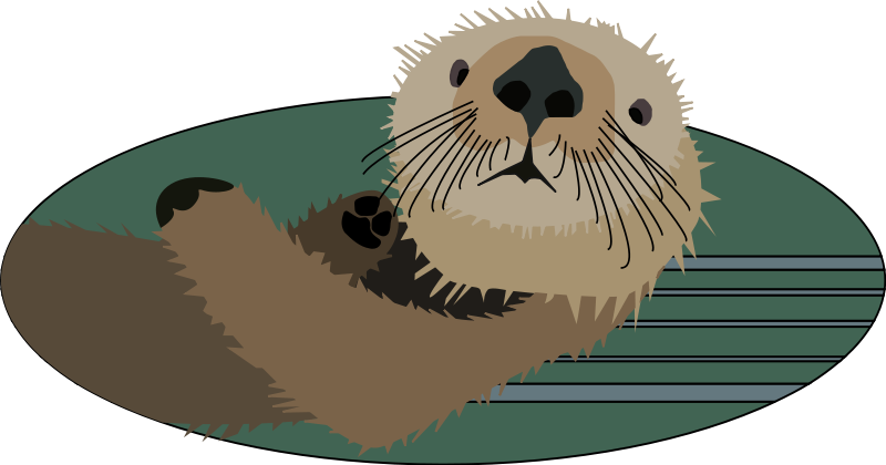 otter clipart illustration