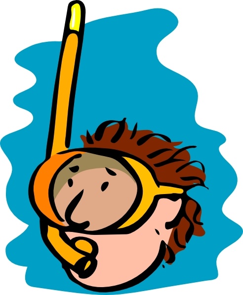 clipart swimming snorkeling