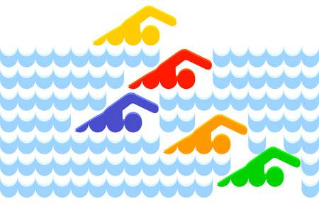 clipart swimming swimming race