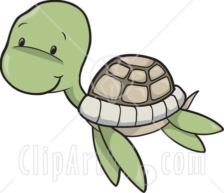 clipart swimming tortoise
