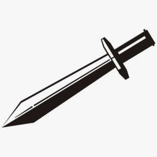 sword clipart black and white