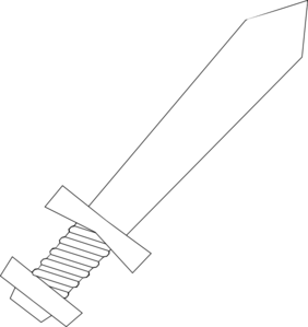 sword clipart outline