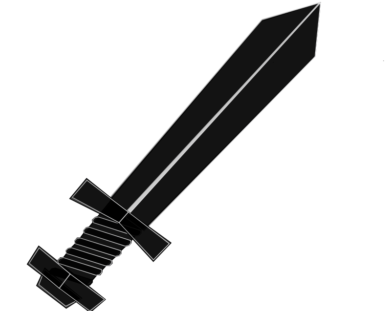 clipart sword black and white