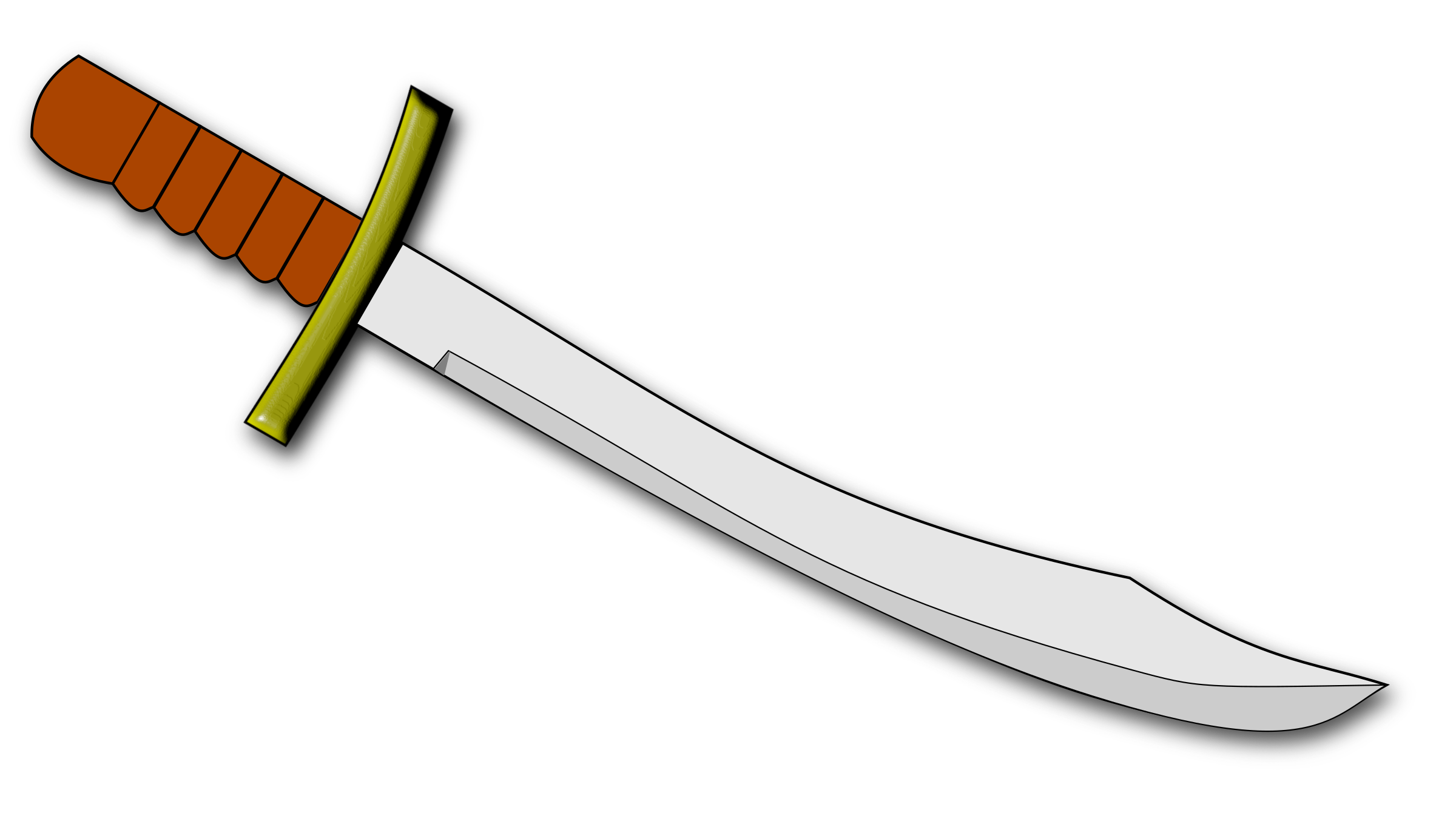 dagger clipart curved