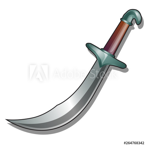 sword clipart curved