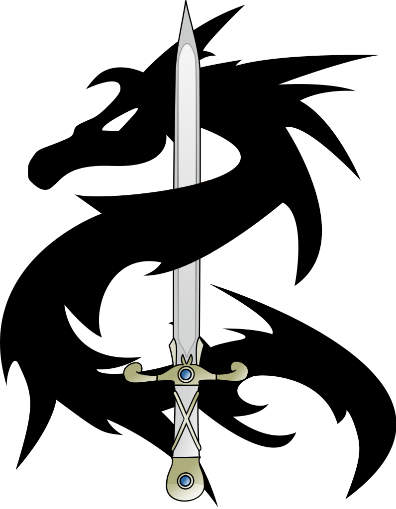 clipart sword dragon sword