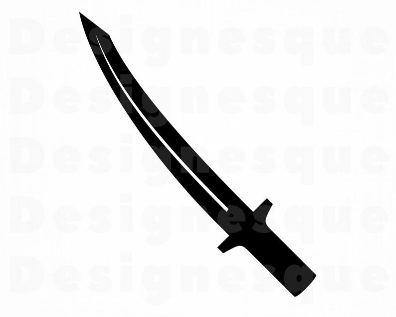 Svg weapon samurai files. Clipart sword eps