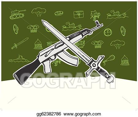 clipart sword gun