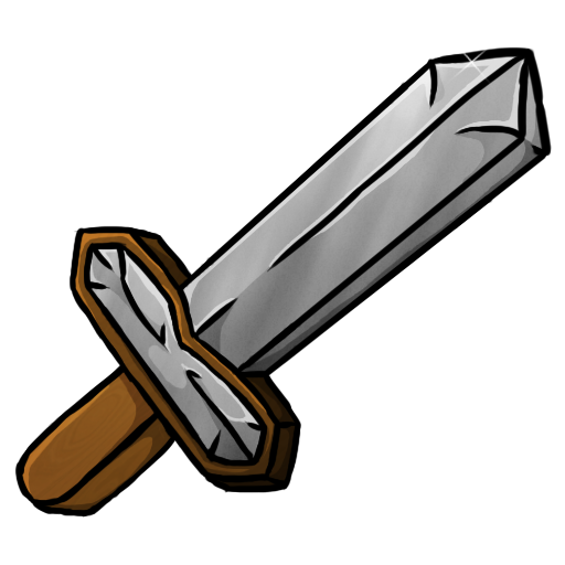Clipart sword iron sword. Minecraft icon png image
