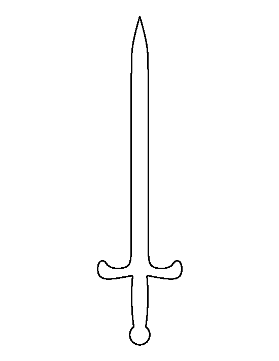 clipart sword outline