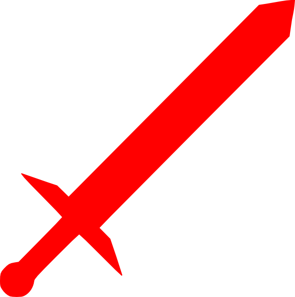Red clipart sword. Clip art at clker
