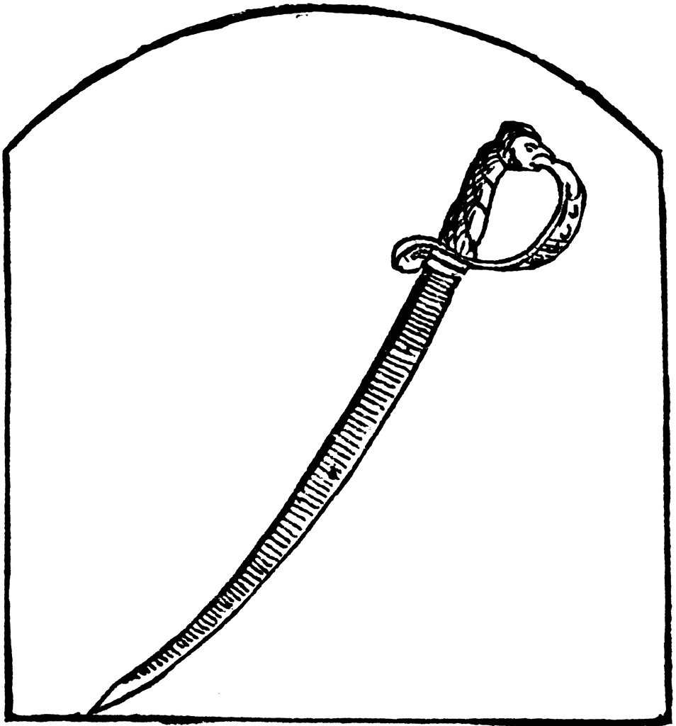 sword clipart round