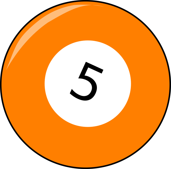 Five billiard clip art. Clipart table ball