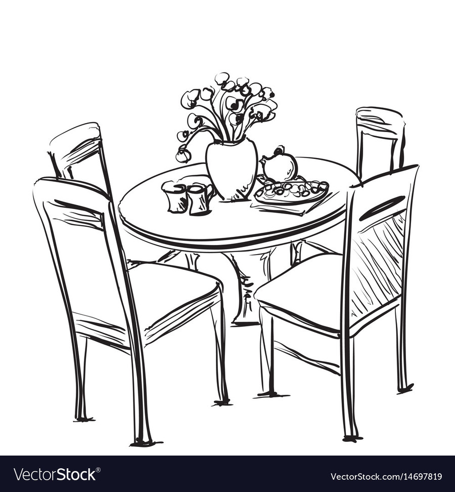 clipart table breakfast table