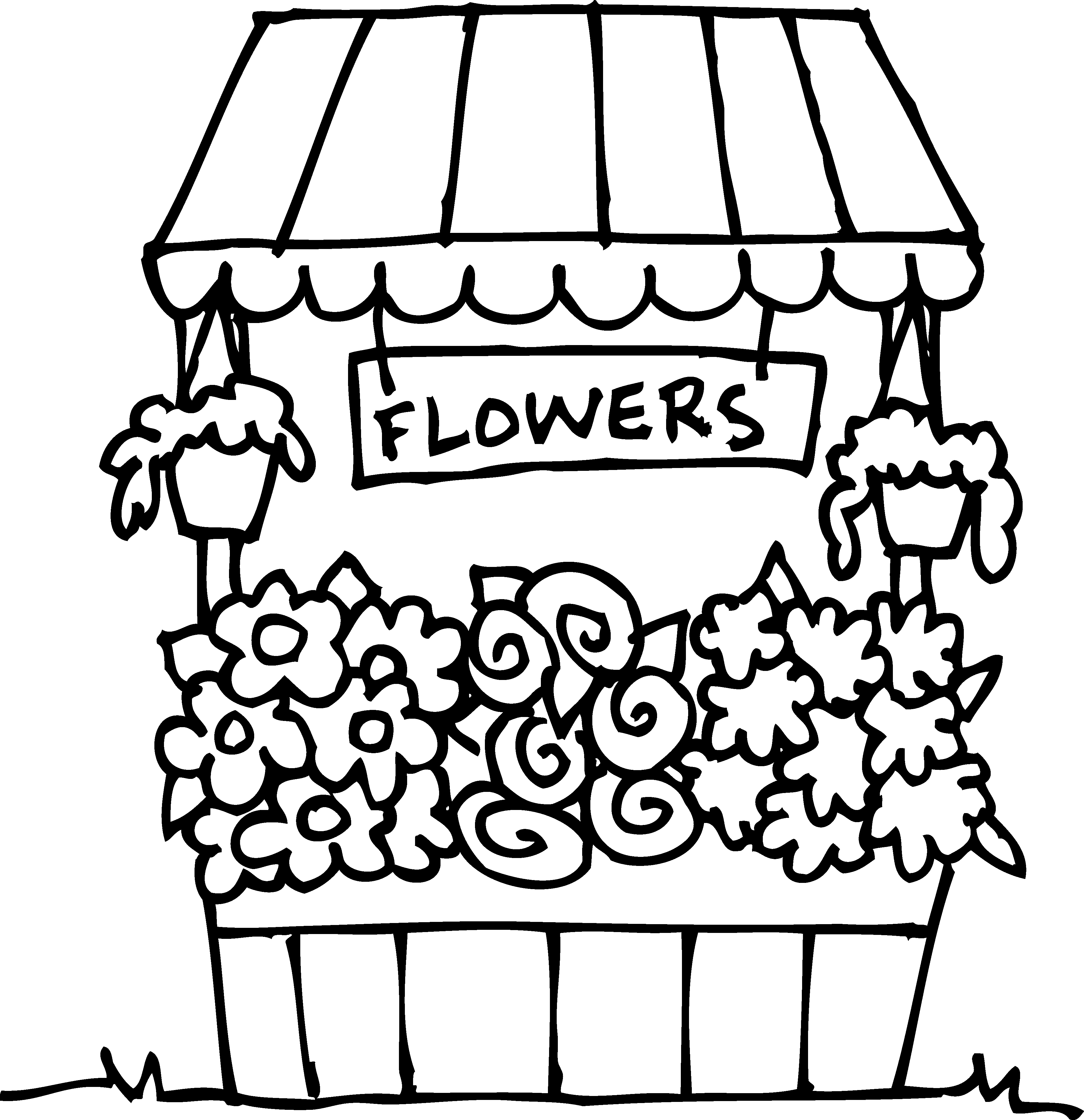 clipart table coloring page
