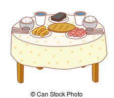 clipart table diner