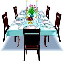 clipart table dining area