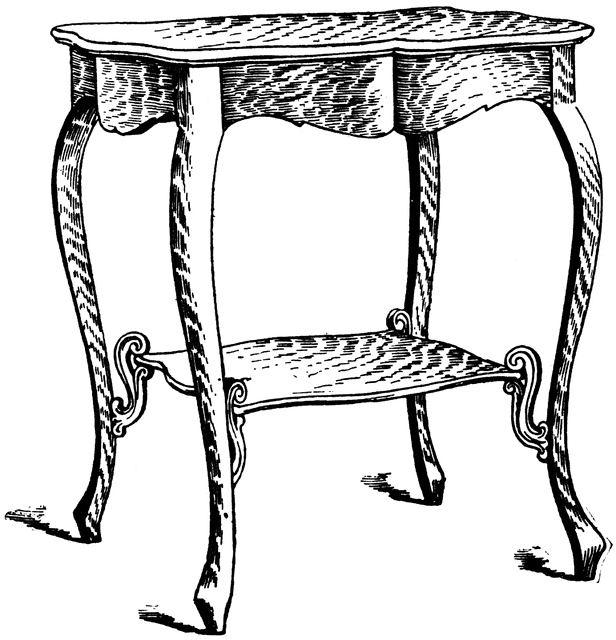 clipart table library table