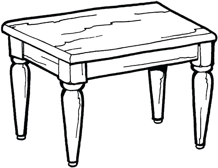 clipart table line art