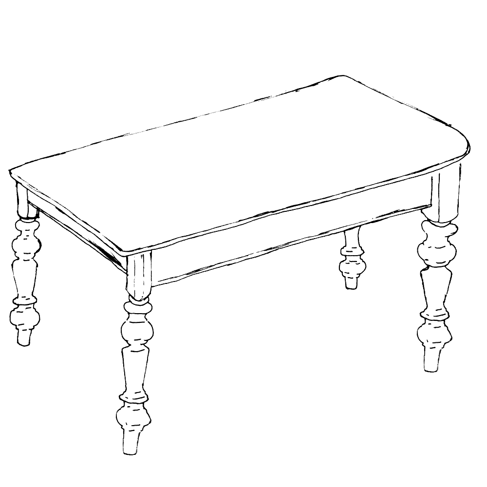 clipart table old table