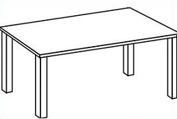 clipart table rectangular table