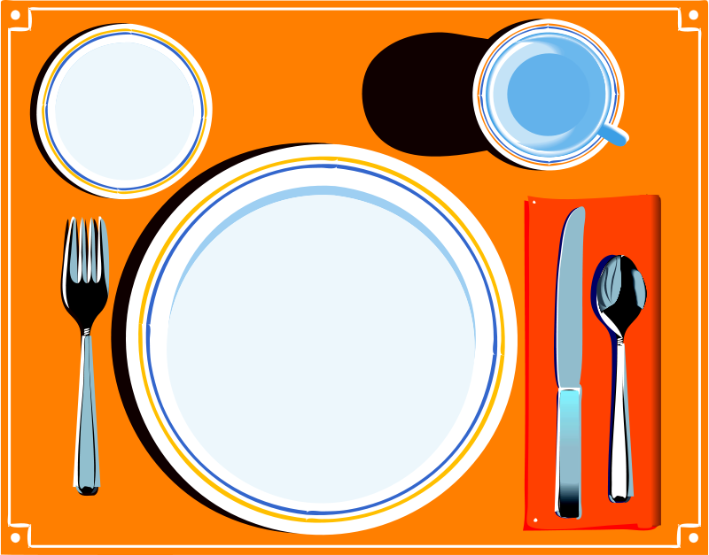 plate clipart dinner table