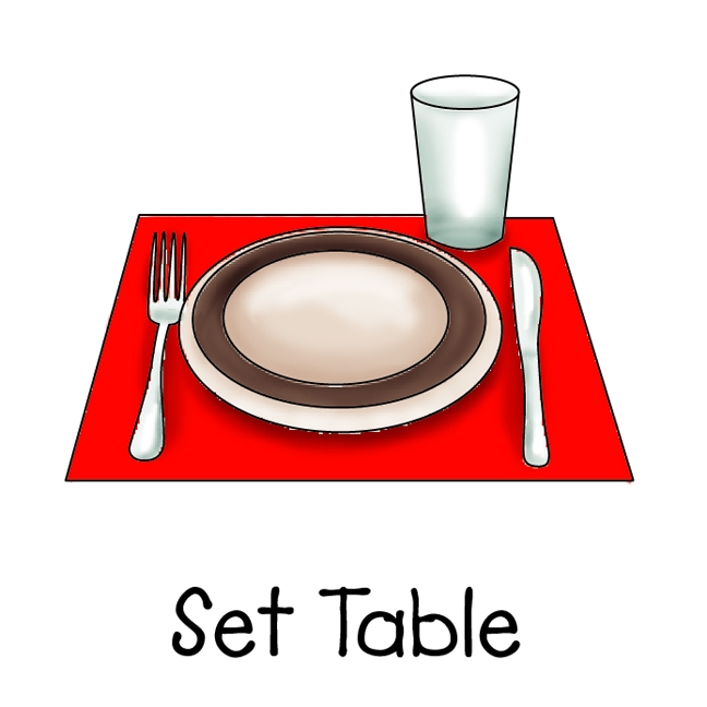 clipart table set up