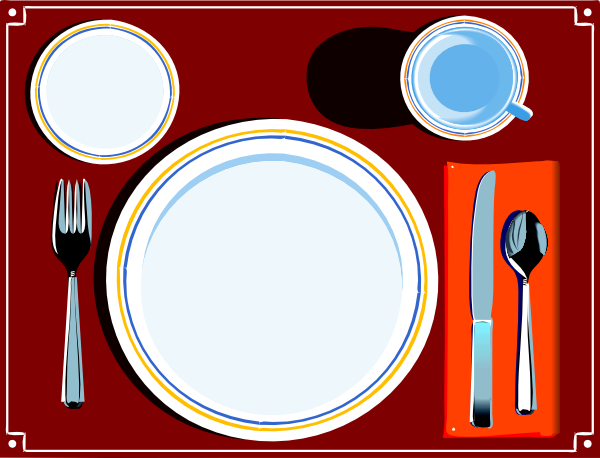 Dishes clipart place setting. Free table setter cliparts