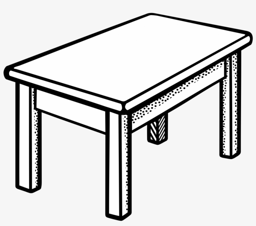 clipart table side view