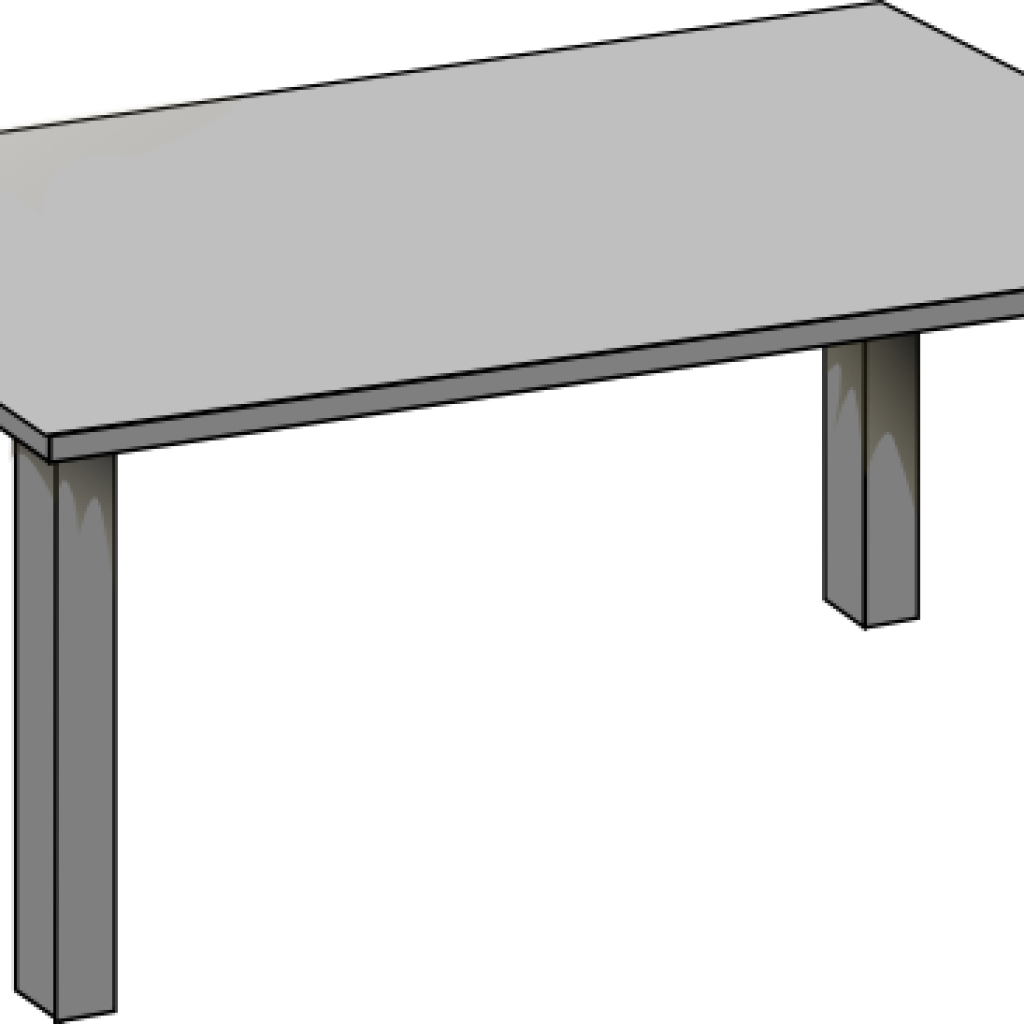 clipart table silver