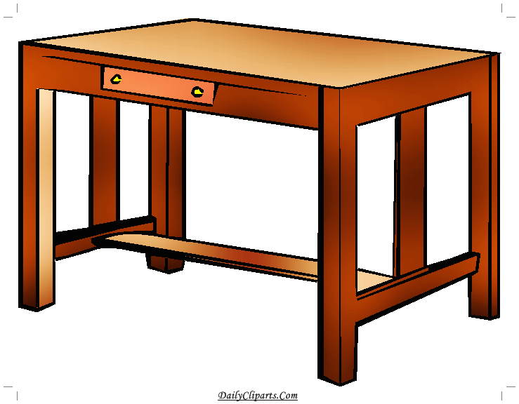 desk clipart study table