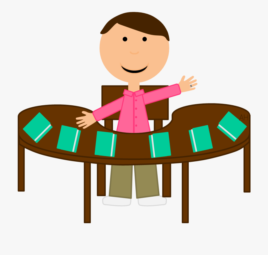 Guided reading clip art. Clipart table teacher