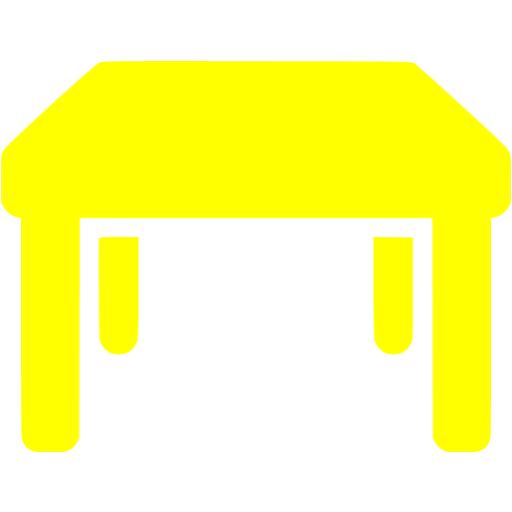 clipart table yellow table