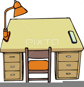 clipart teacher desk