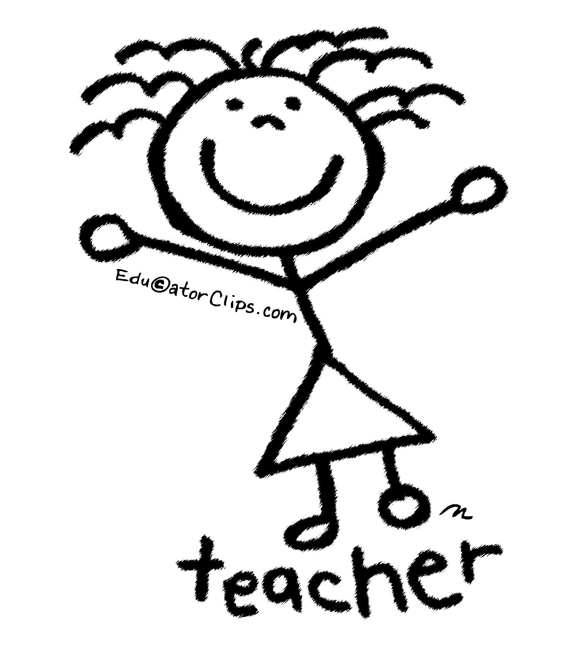 clipart teacher stick