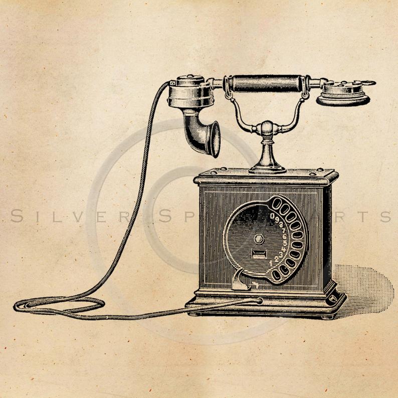 clipart telephone antique telephone