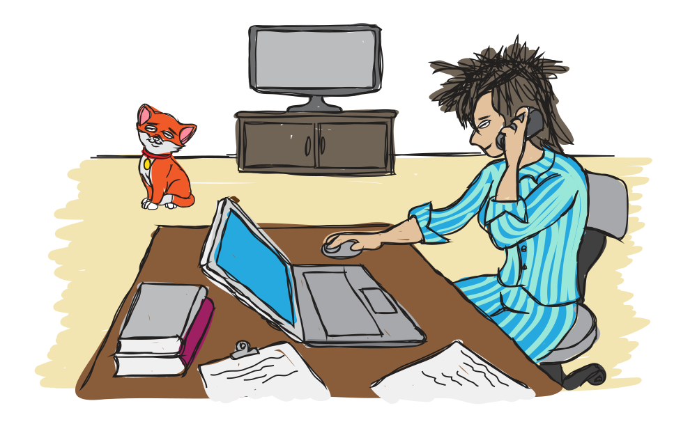 Technology clipart in home. Working or the art