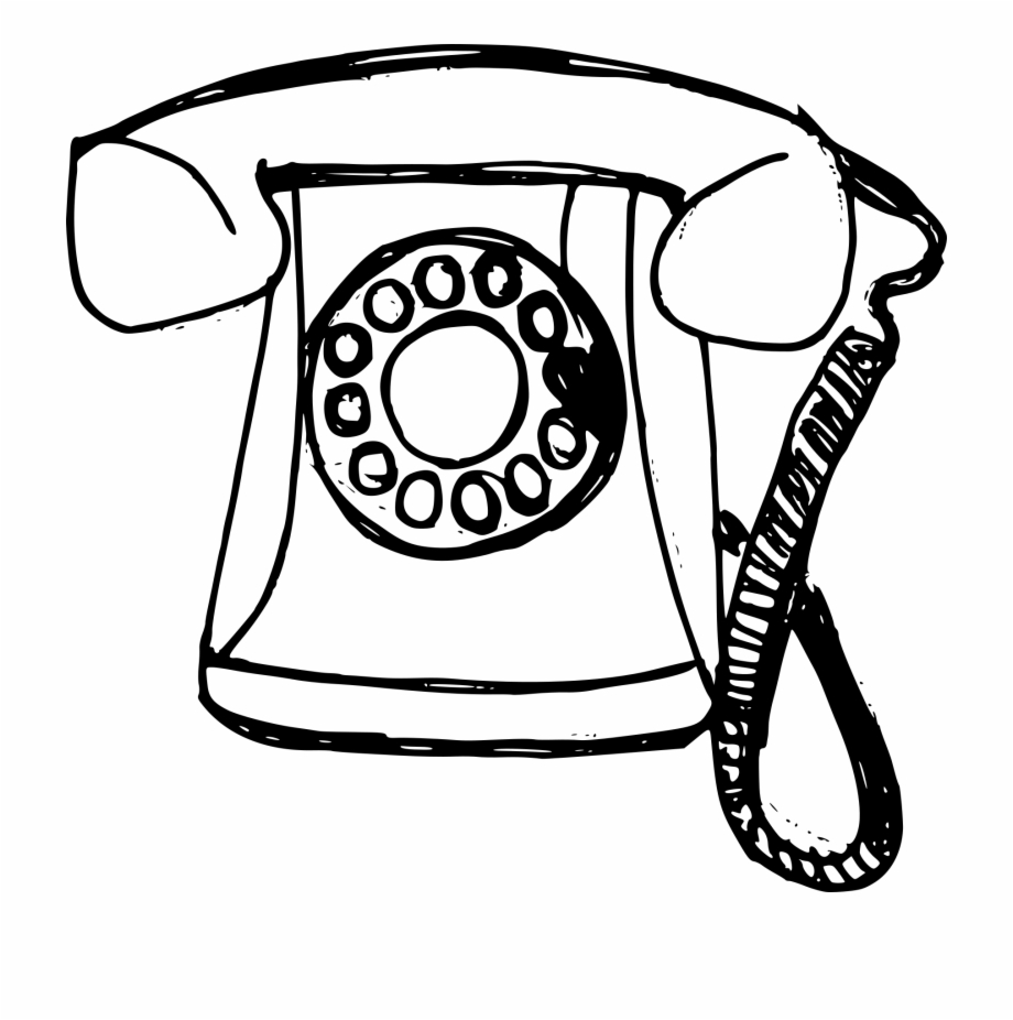 Telephone clipart draw. Free download transparent png