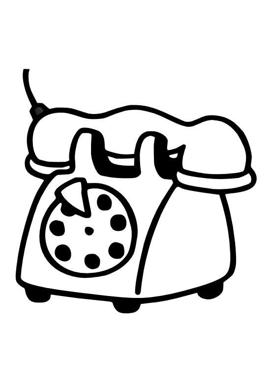 clipart telephone draw