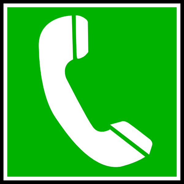 telephone clipart green phone