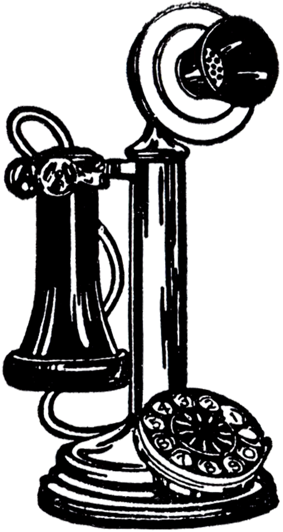 clipart telephone old style