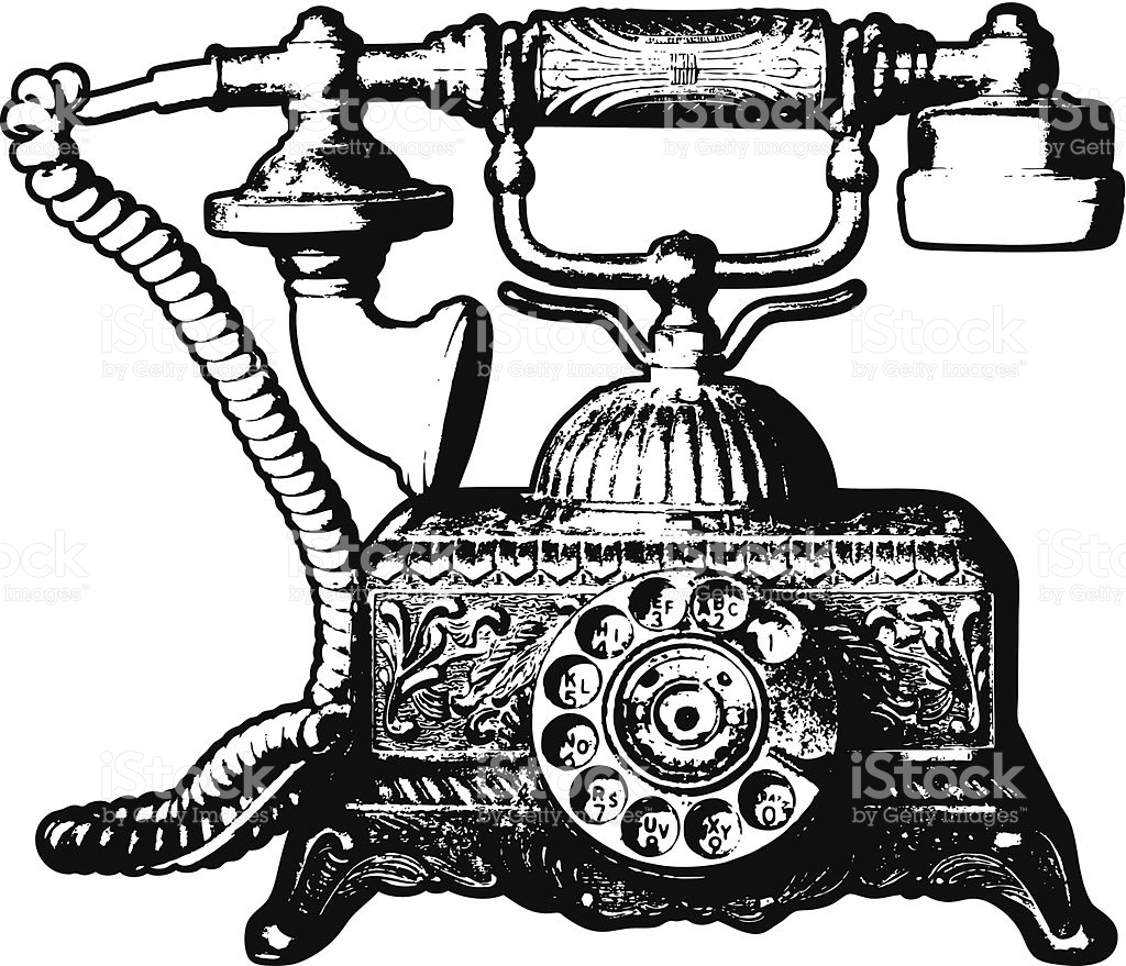 clipart telephone old time