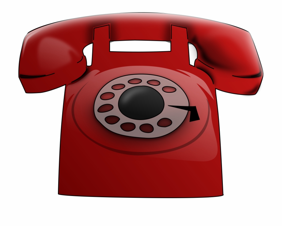 clipart telephone red telephone