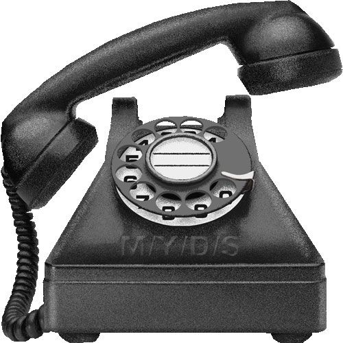 clipart telephone rotary dial phone