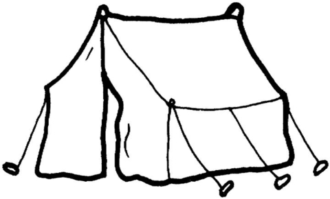 clipart tent colouring