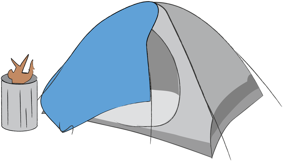 clipart tent hiking